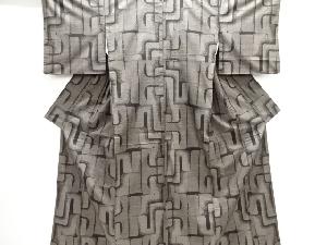 抽象模様織り出し本場泥大島紬着物(7マルキ)